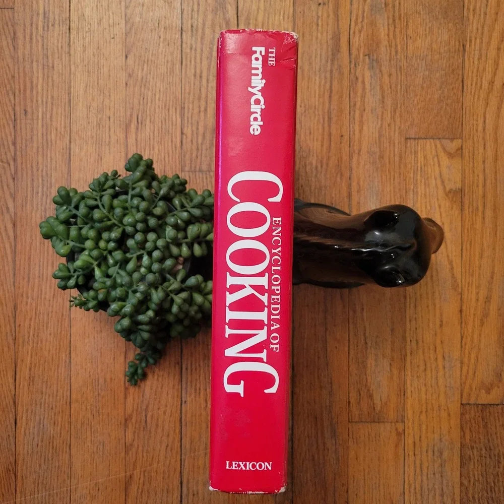 Family Circle Cookbook Red Hardcover 1990 Encyclopedia of Cooking Retro Gift